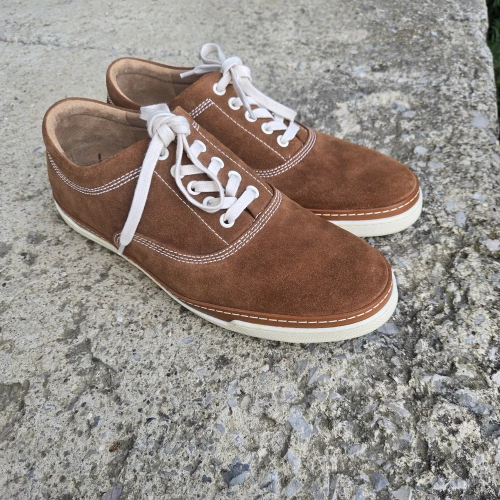 Allen Edmonds Porter Derby Suede Lace Up Sneakers US Men's 9D Brown